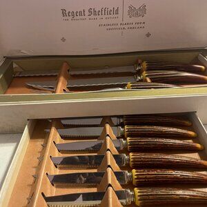 Vintage Regent Sheffield 9 pc Cutlery Treasure Chest  Stainless Steel